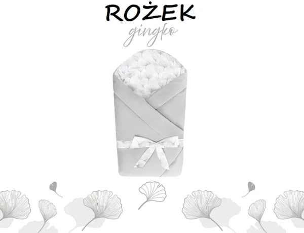 YOONCO - rożek niemowlęcy z kokardą 75x75 cm | Gingko