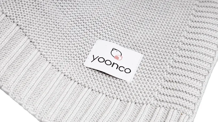 YOONCO Ptaszek - kocyk bambusowy 80x100 cm | Szary