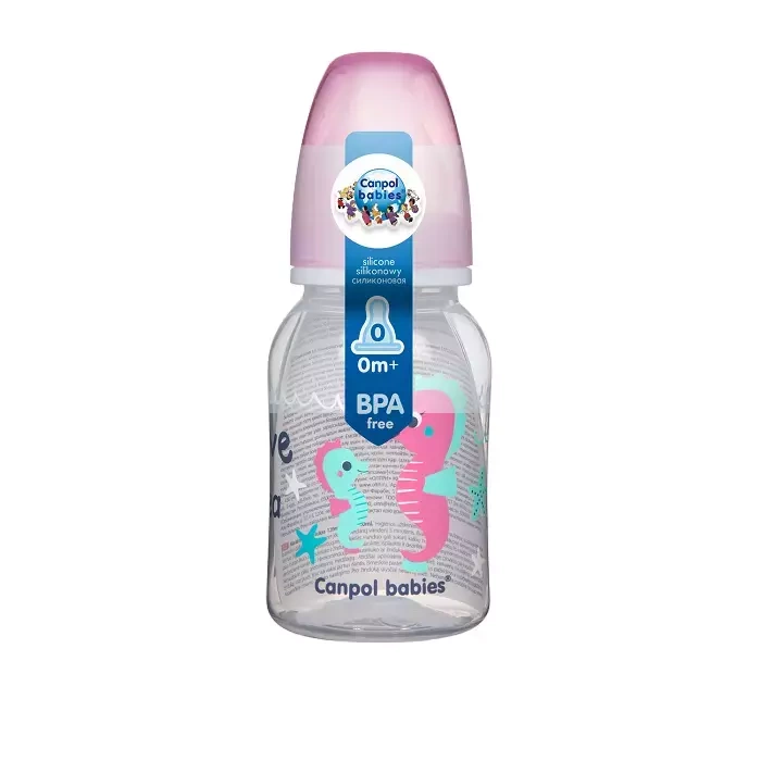 CANPOL BABIES - butelka wąska 120 ml | LOVE & SEA