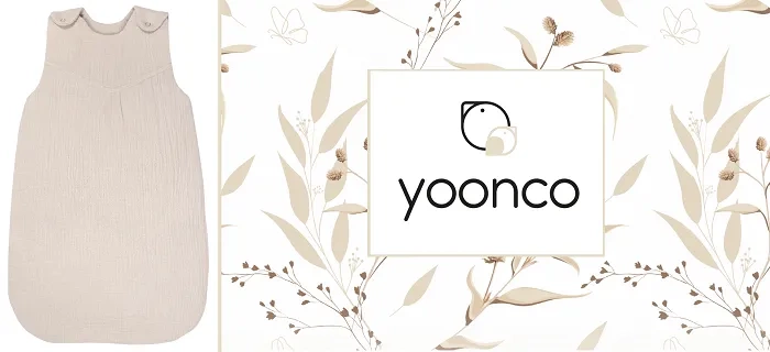 YOONCO - całoroczny, muślinowy śpiworek do spania dla niemowlaka | Beż