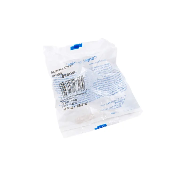 CANPOL BABIES - smoczek silikon średni okrągły do butelki wąskiej 1 szt. | 6m+