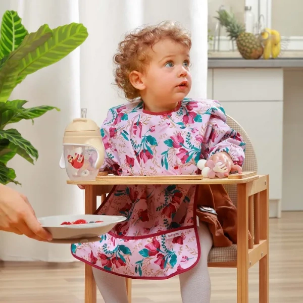 BABYONO - śliniak z długim rękawem 2-4 lata | Floral