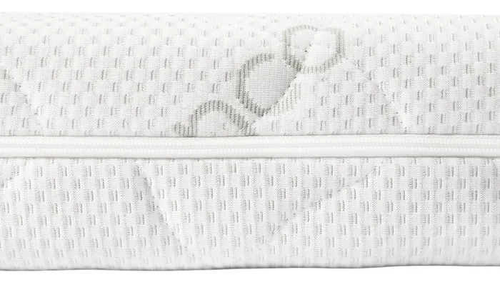 YOONCO - łóżeczko drewniane Timio z barierką + materac Nature | Białe