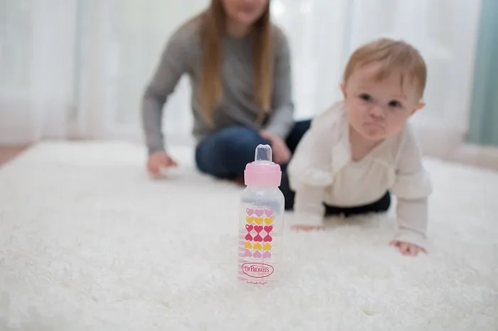 DR BROWN'S Options+ - antykolkowa, wąska butelka standard 250 ml ze smoczkiem i ustnikiem 6 m+ | Różowa