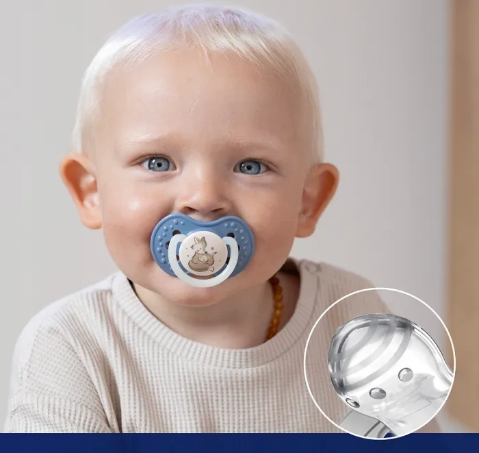 LOVI Night&Day - 2 x smoczek silikonowy dynamiczny 0-6 m | Boy