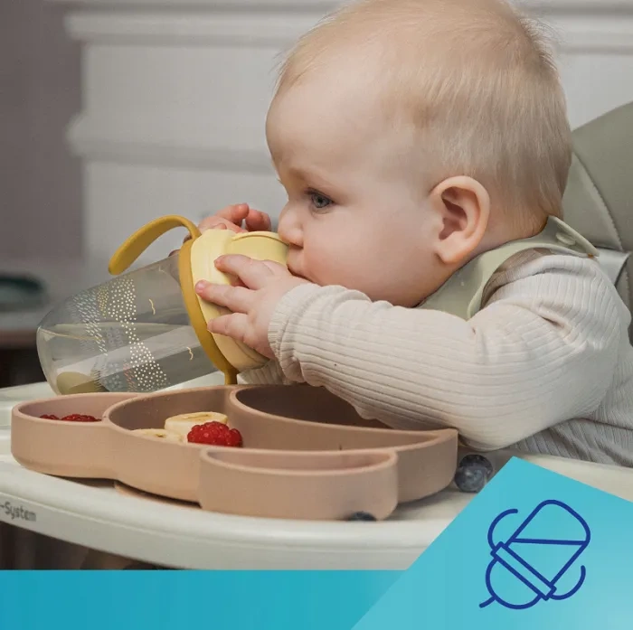 CANPOL BABIES Mountains - kubek niekapek z rurką i odważnikiem 270 ml | Zielony