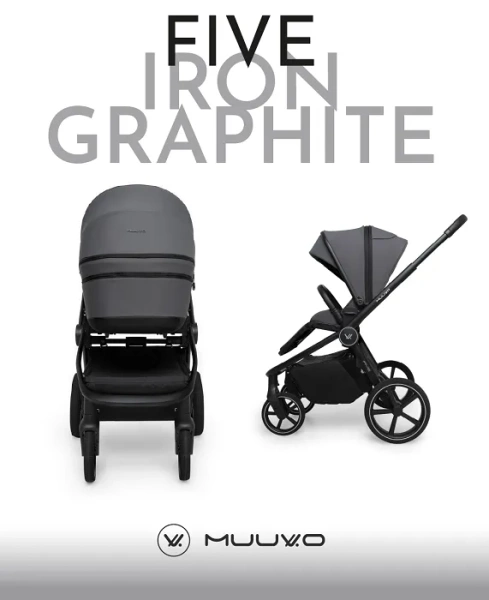 MUUVO Five - wózek wielofunkcyjny, zestaw 2w1 | Iron Graphite