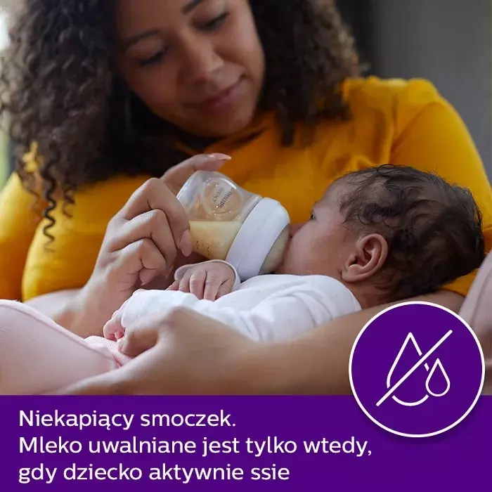 PHILIPS AVENT Natural Response - szklana butelka antykolkowa 120 ml | 0 m+