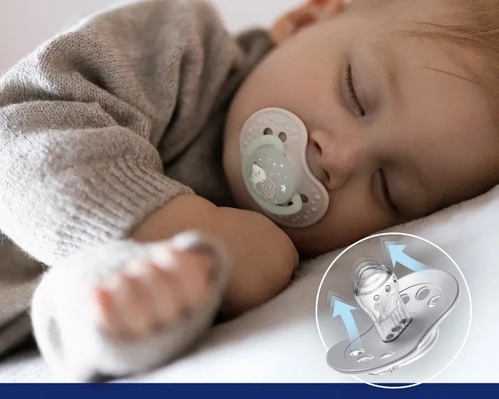 LOVI Night&Day - 2 x smoczek silikonowy dynamiczny 0-6 m | Boy