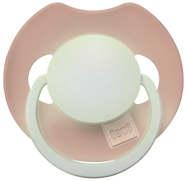 LOVI Prime Glow - smoczek silikonowy dynamiczny 0-6 m | Blush