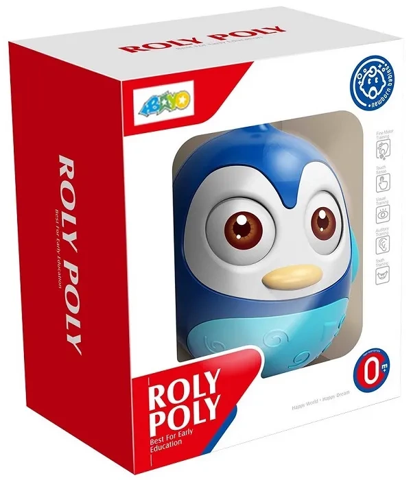 BABY MIX - zabawka wańka wstańka Pingwin | Niebieska