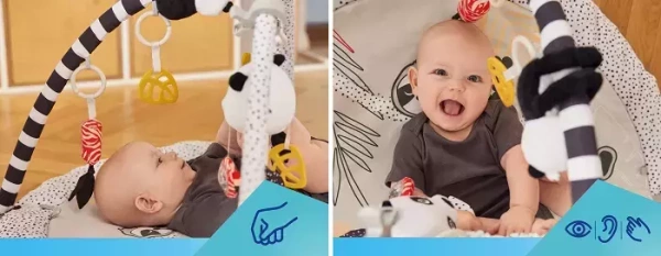 CANPOL BABIES - mata edukacyjna sensoryczna z lusterkiem | BabiesBoo