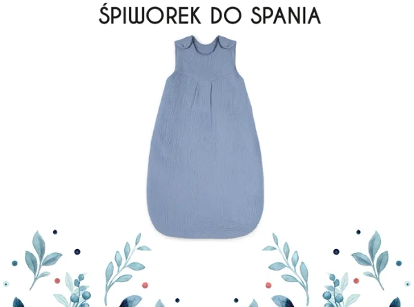 YOONCO - całoroczny, muślinowy śpiworek do spania dla niemowlaka | Jeans