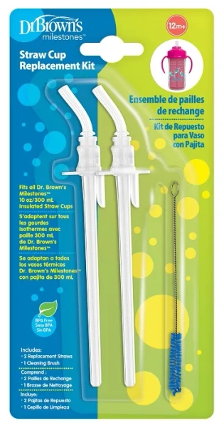 DR BROWN'S - wymienna słomka do kubka termicznego 300 ml | 2 szt.