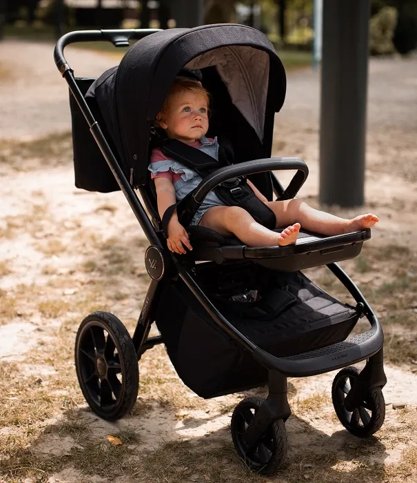 MUUVO Quick SE 2 - wózek wielofunkcyjny, zestaw 2w1 z gondolą Quick 3.0 | Sunset Black + Pure Pink (+ ADAPTERY)