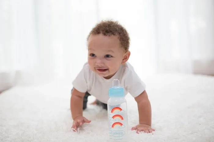 DR BROWN'S Options+ - antykolkowa, wąska butelka standard 250 ml ze smoczkiem i ustnikiem 6 m+ | Niebieska