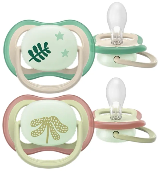 PHILIPS AVENT Ultra Air Nighttime - smoczek ortodontyczny 2 szt. | 6-18 m