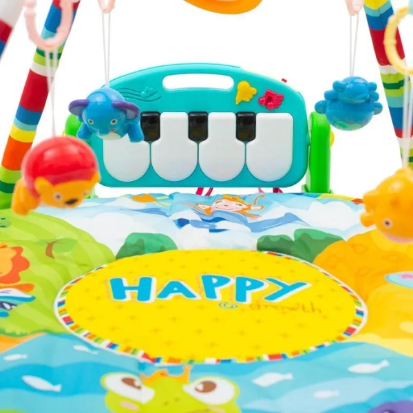 BABY MIX - grająca mata edukacyjna z pałąkiem i pianinkiem | Safari