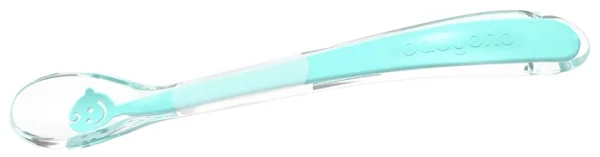 BABYONO Baby's Smile - miękka łyżeczka dla niemowląt | Turkusowa