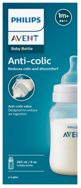 PHILIPS AVENT Anti-colic - butelka antykolkowa 260 ml | 1 m+