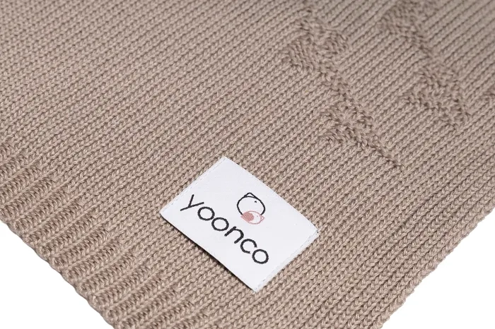 YOONCO Meadow - kocyk bambusowy 80x100 cm | Beżowy