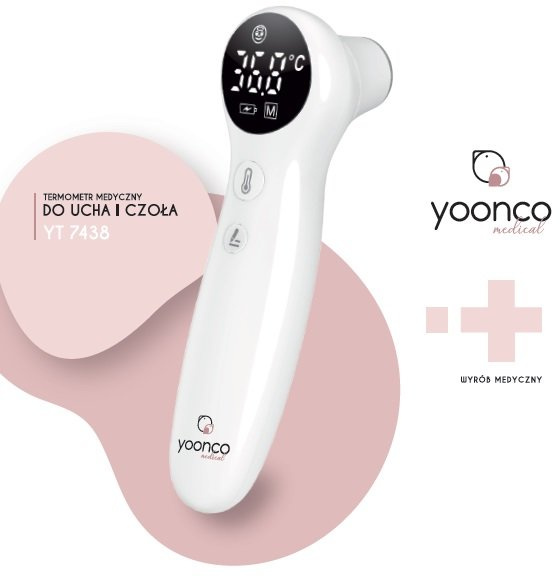 YOONCO Medical - termometr elektroniczny do ucha i czoła | YT 7438