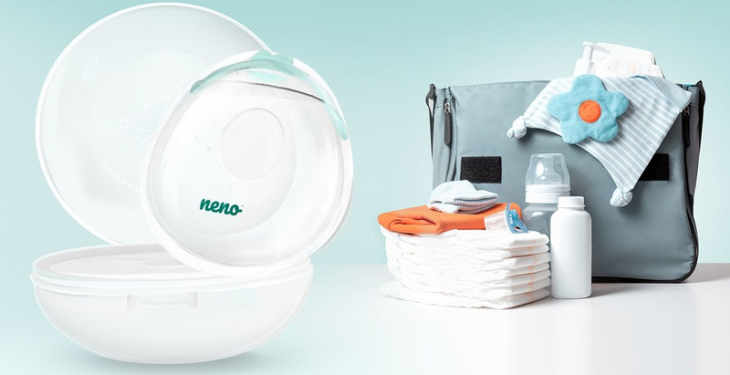 NENO Claro/Bottle 300 - 2 kolektory na mleko do biustonosza + butelka do karmienia i nauki picia ze smoczkiem 300 ml