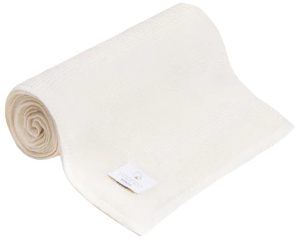 YOONCO Mgiełka - lekki kocyk bambusowy 80x100 cm | Gładki Kremowy