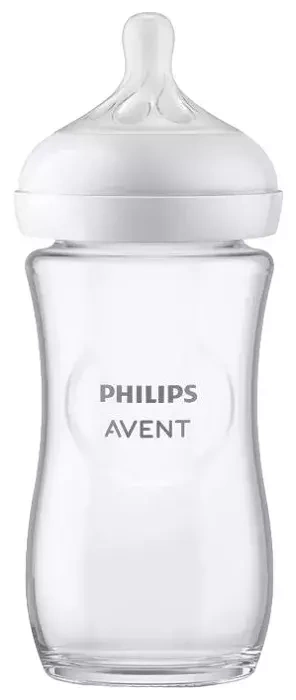 PHILIPS AVENT Natural Response - szklana butelka antykolkowa 240 ml | 1 m+