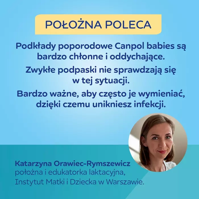 CANPOL BABIES - oddychające podkłady poporodowe na noc | 10 szt.