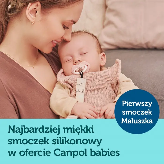 CANPOL BABIES - smoczek silikonowy Light touch 6-18m symetryczny | BONJOUR PARIS Boy 2 szt.
