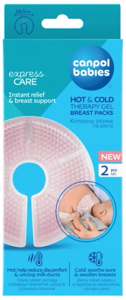 CANPOL BABIES - kompresy żelowe na piersi do terapii ciepłem lub zimnem | 2 szt.