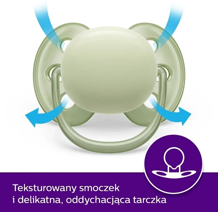 PHILIPS AVENT Ultra Soft - smoczek ortodontyczny 2 szt. | 0-6 m