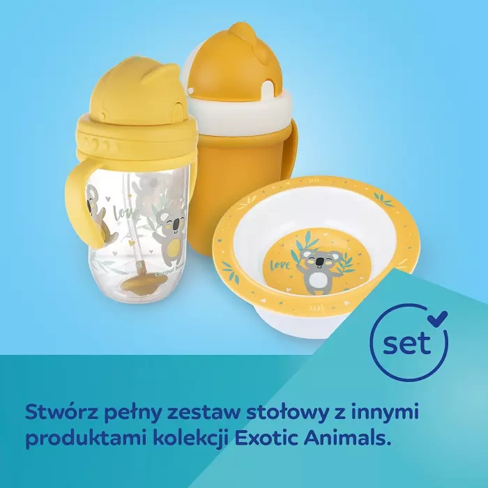 CANPOL BABIES - zestaw łyżek z melaminy 2 szt. | EXOTIC ANIMALS żółte