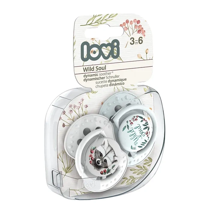 LOVI - smoczek silikonowy dynamiczny WILD SOUL BOY 2 szt. | 3-6 m