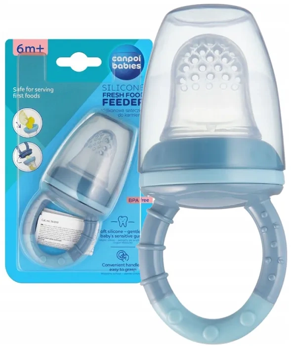 CANPOL BABIES - silikonowa siateczka do podawania pokarmów | Niebieska