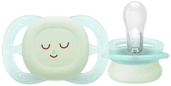 PHILIPS AVENT Ultra Start Nighttime - smoczek ortodontyczny 2 szt. | 0-2 m