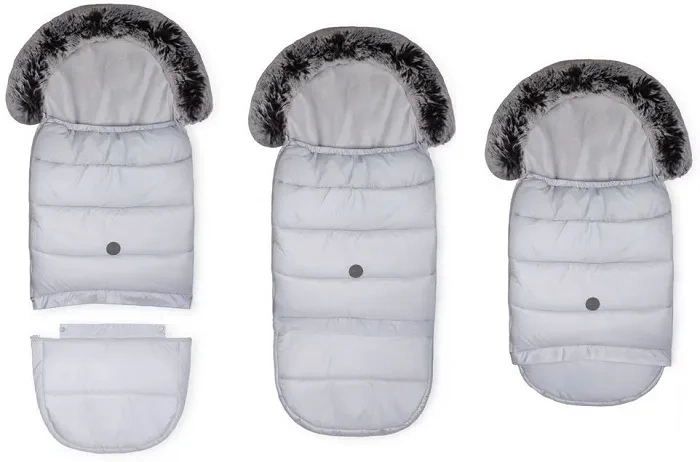 YOONCO - regulowany zimowy śpiworek do wózka z 5-punktowymi wycięciami na pasy | Taupe