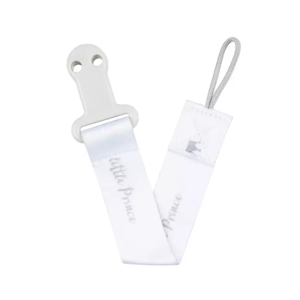 CANPOL BABIES - tasiemka do smoczka uspokajającego ROYAL BABY | szara