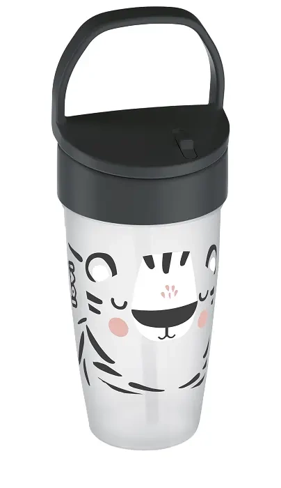 LOVI - kubek ze słomką Freestyle 350 ml Salt & Pepper | 11m+