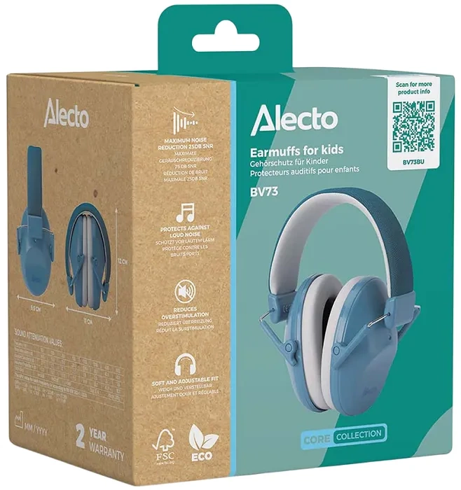 ALECTO BV73BU - słuchawki wygłuszające dla dzieci od 5. roku życia | Niebieskie