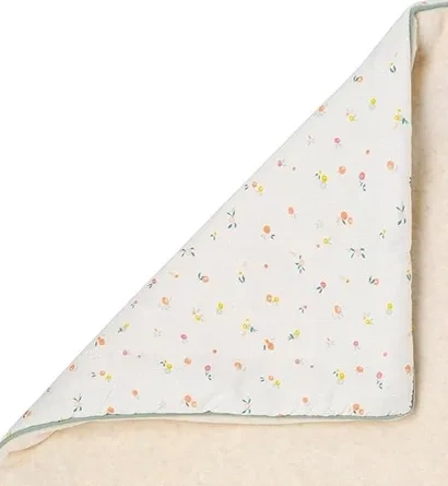 NATTOU Mila, Zoe & Lana - dwustronny kocyk do łóżeczka 75x100 cm | Beżowy