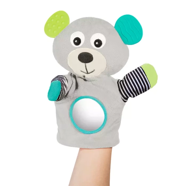 CANPOL BABIES - pluszowa pacynka z gryzakiem | BEARS