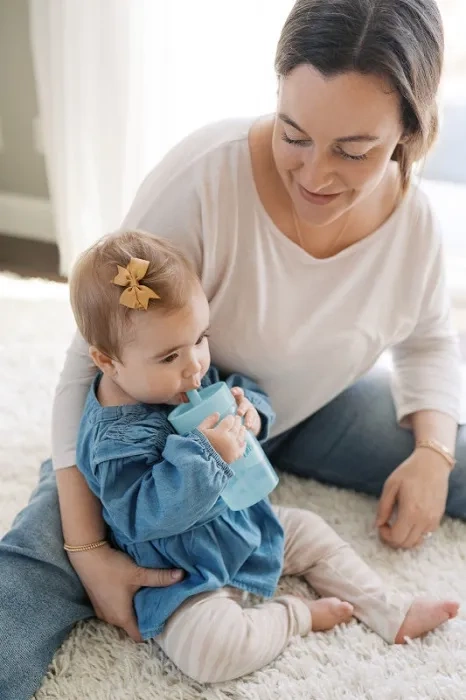DR BROWN'S Straw to 360° - kubek ze słomką i zaworkiem 300 ml, 9 m+ | Niebieski