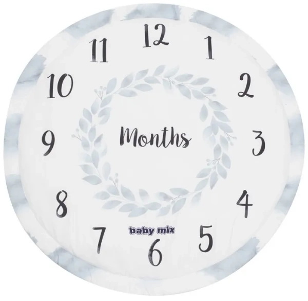 BABY MIX - mata edukacyjna z pałąkiem "Miesiące" | Biała