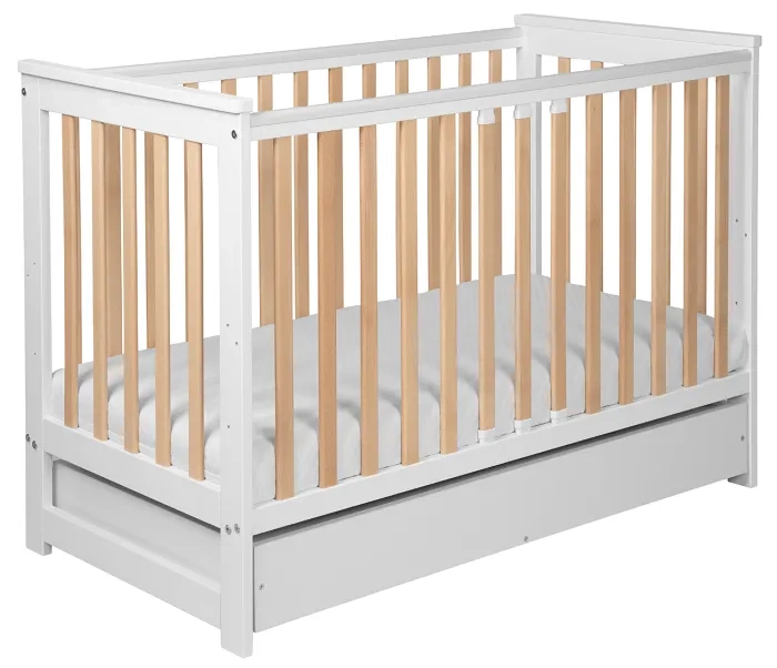 yoonco iwi łóżeczko dziecięce niemowlęce z szufladą