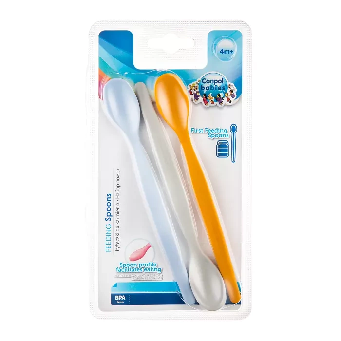 CANPOL BABIES - zestaw pierwszych łyżeczek do karmienia 3szt.