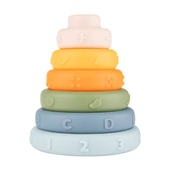 CANPOL BABIES - sensoryczna układanka piramidka 6m+