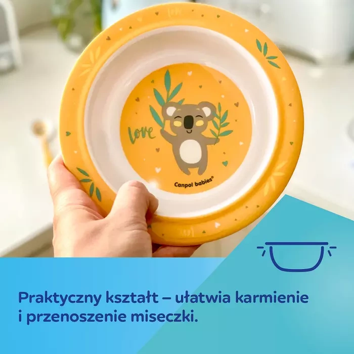 CANPOL BABIES - miska z przyssawką z melaminy 270ml EXOTIC ANIMALS | LAMA