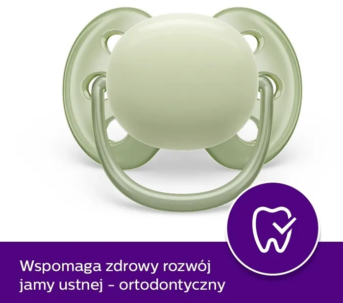 PHILIPS AVENT Ultra Soft - smoczek ortodontyczny 2 szt. | 0-6 m